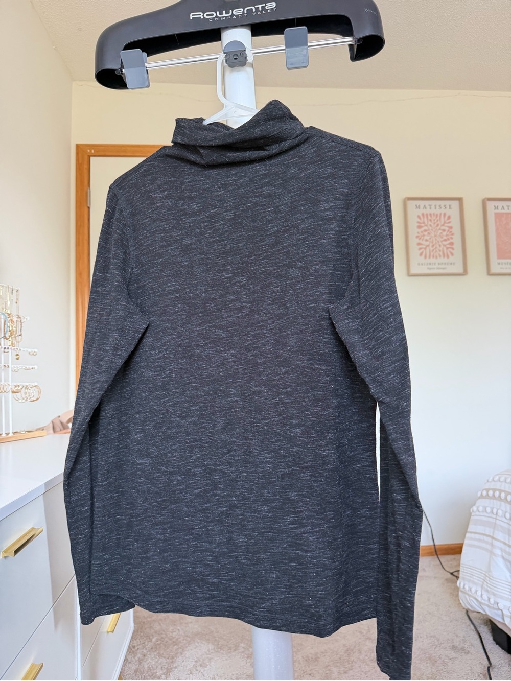 CAbi Charcoal Heather Turtleneck Sweater